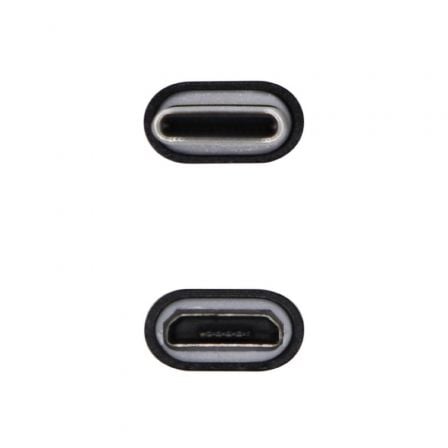 Adaptador USB 2.0 Tipo-C Aisens A108-0414/ USB Tipo-C Macho - Micro USB Hembra
