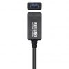 Cable Alargador USB 3.0 con Amplificador Aisens A105-0525/ USB Macho - USB Hembra/ Hasta 9W/ 625Mbps/ 5m/ Negro