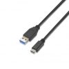 Cable USB 3.1 Tipo-C Aisens A107-0060/ USB Tipo-C Macho - USB Macho/ Hasta 27W/ 625Mbps/ 1m/ Negro
