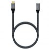 Cable Alargador USB 3.2 Tipo-C Aisens A107-0635 20GBPS 5A 100W/ USB Tipo-C Macho - USB Tipo-C Hembra/ Hasta 100W/ 2500Mbps/ 1m/ Gris