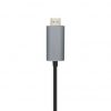 Cable Conversor Aisens A109-0392/ USB Tipo-C Macho - HDMI Macho/ Hasta 27W/ 1250Mbps/ 80cm/ Negro