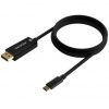 Cable Conversor Aisens A109-0689/ USB Tipo-C Macho - DisplayPort Macho/ Hasta 27W/ 1250Mbps/ 1.8m/ Negro