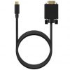Cable Conversor Aisens A109-0692/ USB Tipo-C Macho - VGA Macho/ Hasta 27W/ 1250Mbps/ 80cm/ Negro