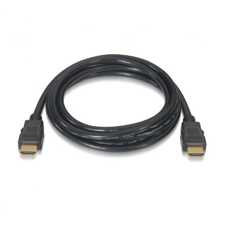Cable HDMI 2.0 4K Aisens A120-0118/ HDMI Macho - HDMI Macho/ Hasta 10W/ 2250Mbps/ 50cm/ Certificado/ Negro