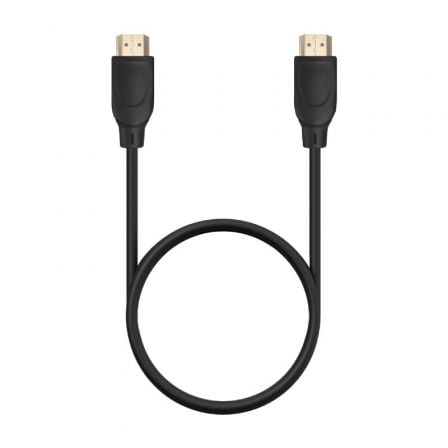 Cable HDMI 2.0 4K Aisens A120-0722/ HDMI Macho - HDMI Macho/ Hasta 10W/ 2250Mbps/ 1m/ Negro