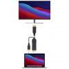 Cable Conversor Aisens A122-0641/ HDMI Macho - DisplayPort Macho + USB Macho/ Hasta 10W/ 2250Mbps/ 10cm + 1.8m/ Negro