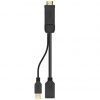 Cable Conversor 4K Aisens A122-0642/ HDMI Macho - DisplayPort Hembra - USB Macho/ Hasta 10W/ 2250Mbps/ 10cm + 10cm/ Negro