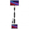 Cable Conversor 4K Aisens A122-0642/ HDMI Macho - DisplayPort Hembra - USB Macho/ Hasta 10W/ 2250Mbps/ 10cm + 10cm/ Negro