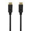 Cable DisplayPort 1.2 4K Aisens A124-0548/ DisplayPort Macho - DisplayPort Macho/ Hasta 5W/ 2300Mbps/ 50cm/ Negro