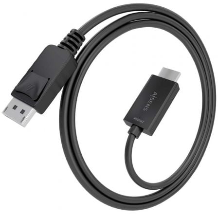 Cable Conversor Aisens A125-0893/ DisplayPort Macho - HDMI 4K Macho/ 1.5m/ Negro