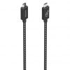 Cable USB 4.0 Tipo-C Aisens A156-0867/ USB Tipo-C Macho - USB Tipo-C Macho/ Hasta 240W/ 1m/ Gris