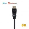 Cable DisplayPort 1.4 8K Aisens A149-0431/ DisplayPort Macho - DisplayPort Macho/ 1m/ Certificado/ Negro
