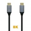 Cable DisplayPort 1.4 8K Aisens A149-0435/ DisplayPort Macho - DisplayPort Macho/ 1m/ Negro Gris