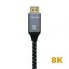 Cable DisplayPort 1.4 8K Aisens A149-0435/ DisplayPort Macho - DisplayPort Macho/ 1m/ Negro Gris