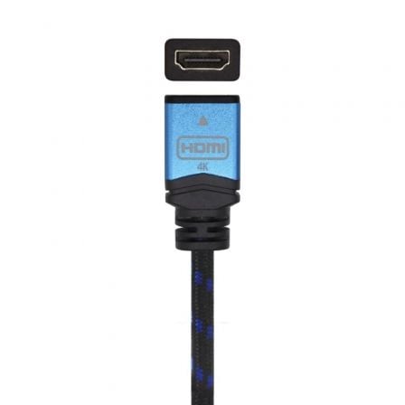 Cable Alargador HDMI Aisens A120-0453/ HDMI Macho - HDMI Hembra/ 2m/ Negro/ Azul