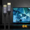 Cable HDMI 2.1 8K Aisens A150-0428/ HDMI Macho - HDMI Macho/ 2m/ Gris Negro