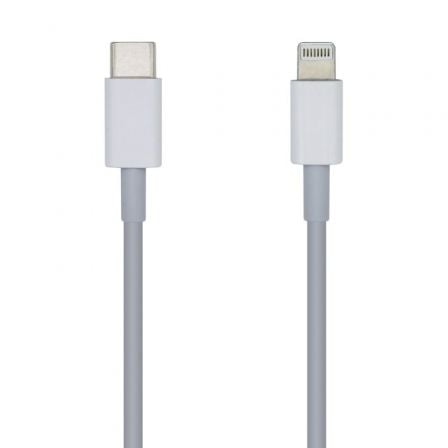Cable USB Tipo-C 2.0 Lightning Aisens A102-0443/ Lightning Macho - USB Tipo-C Macho/ 2m/ Blanco