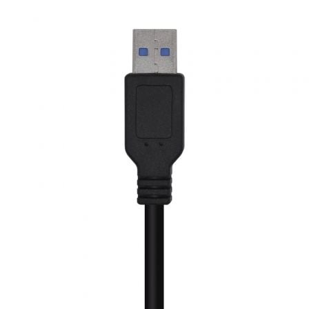 Cable USB 3.0 Aisens A105-0446/ USB Macho - USB Macho/ 1m/ Negro
