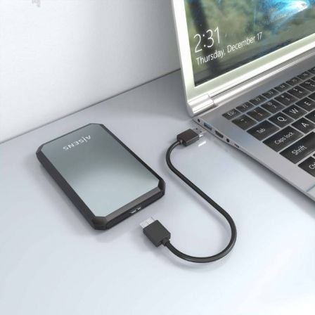 Caja Externa para Disco Duro de 2.5" Aisens ASE-2529B/ USB 3.1/ Sin tornillos