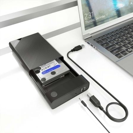 Caja Externa para Disco Duro de 2.5" Aisens ASE-3529B/ USB 3.1/ Sin tornillos