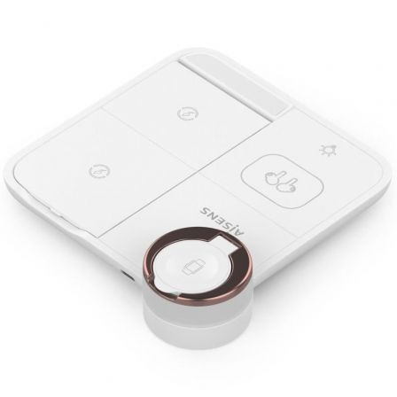 Base de carga Inalámbrica Aisens ASCH-15W4WC061-W/ 15W/ Blanco