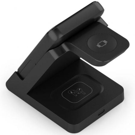 Base de carga Inalámbrica Aisens ASCH-15W4WC064-BK/ 15W/ Negro