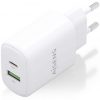 Cargador de Pared GaN Aisens A110-0909/ 1xUSB Tipo-C/ 1xUSB/ 20W/ Blanco
