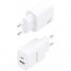 Cargador de Pared GaN Aisens A110-0909/ 1xUSB Tipo-C/ 1xUSB/ 20W/ Blanco