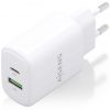 Cargador de Pared GaN Aisens A110-0911/ 1xUSB Tipo-C/ 1xUSB/ 25W/ Blanco