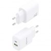 Cargador de Pared GaN Aisens A110-0911/ 1xUSB Tipo-C/ 1xUSB/ 25W/ Blanco