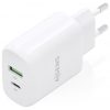 Cargador de Pared GaN Aisens A110-0923/ 1xUSB Tipo-C/ 1xUSB/ 30W/ Blanco