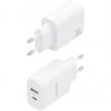 Cargador de Pared GaN Aisens A110-0923/ 1xUSB Tipo-C/ 1xUSB/ 30W/ Blanco