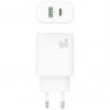 Cargador de Pared GaN Aisens A110-0923/ 1xUSB Tipo-C/ 1xUSB/ 30W/ Blanco