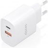 Cargador de Pared GaN Aisens A110-0952/ 1xUSB Tipo-C/ 1xUSB/ 30W/ Blanco