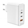 Cargador de Pared GaN Aisens ASCH-100W3P008-W/ 2xUSB Tipo-C/ 1x USB/ 100W