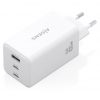 Cargador de Pared GaN Aisens ASCH-100W3P051-W/ 2xUSB Tipo-C/ 1xUSB/ 100W