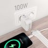 Cargador de Pared GaN Aisens ASCH-100W4P028-W/ 3xUSB Tipo-C/ 1x USB/ 100W