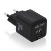 Cargador de Pared GaN Aisens ASCH-20W2P011-BK/ 1xUSB Tipo-C/ 1xUSB/ 20W