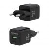 Cargador de Pared GaN Aisens ASCH-25W2P015-BK/ 1xUSB Tipo-C/ 1xUSB/ 25W