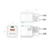 Cargador de Pared GaN Aisens ASCH-30W2P004-W/ 1xUSB Tipo-C/ 1xUSB/ 30W
