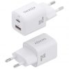 Cargador de Pared GaN Aisens ASCH-30W2P020-W/ 1xUSB Tipo-C/ 1xUSB/ 30W