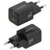 Cargador de Pared GaN Aisens ASCH-30W2P021-BK/ 1xUSB Tipo-C/ 1xUSB/ 30W