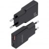 Cargador de Pared GaN Aisens ASCH-30W2P047-BK/ 1xUSB Tipo-C/ 1xUSB/ 30W/ Negro