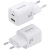 Cargador de Pared GaN Aisens ASCH-35W2P024-W/ 1xUSB Tipo-C/ 1xUSB/ 35W