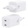 Cargador de Pared GaN Aisens ASCH-65W2P039-W/ 2xUSB Tipo-C/ 65W