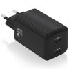 Cargador de Pared GaN Aisens ASCH-65W2P040-BK/ 2xUSB Tipo-C/ 65W