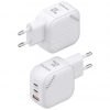 Cargador de Pared GaN Aisens ASCH-65W3P026-W/ 2xUSB Tipo-C/ 1xUSB/ 65W