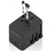 Cargador de Pared Universal GaN para Viaje Aisens ASPS-2A3C09-BK/ Toma de Corriente Universal/ 3xUSB Tipo-C/ 2xUSB/ 35W