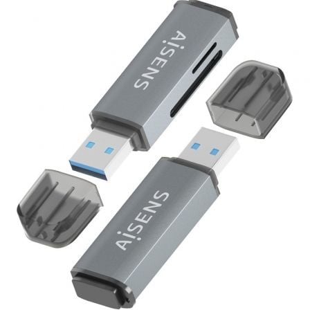 Lector de Tarjetas Externo Aisens ASCR-2A09-GR/ USB 3.1