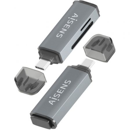 Lector de Tarjetas Externo Aisens ASCR-2A09-GR/ USB 3.1